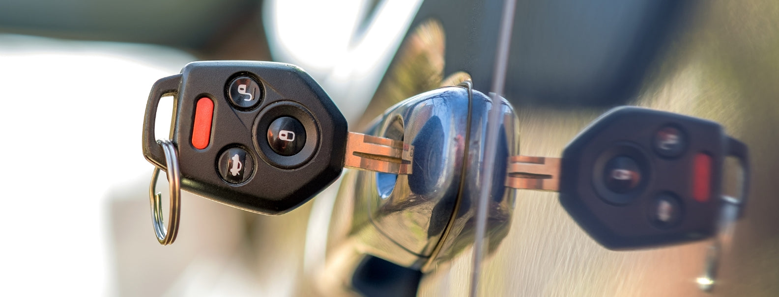 key inside automotive door