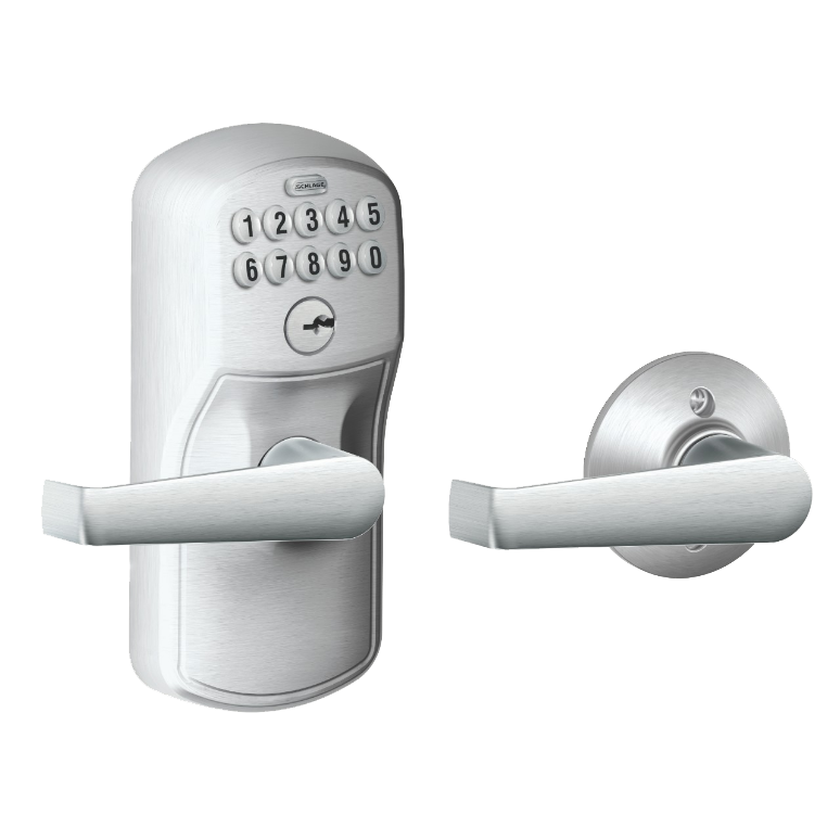 Schlage Keypad Lever and Elan Lever with Auto Lock (Plymouth TRIM | FE575 PLY 626 ELA)