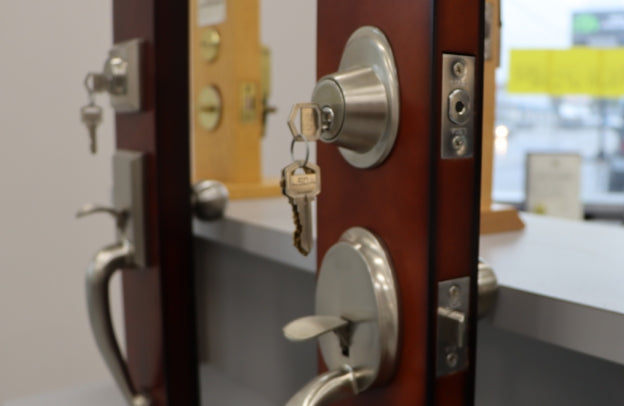 door locks and handlesets inside showroom